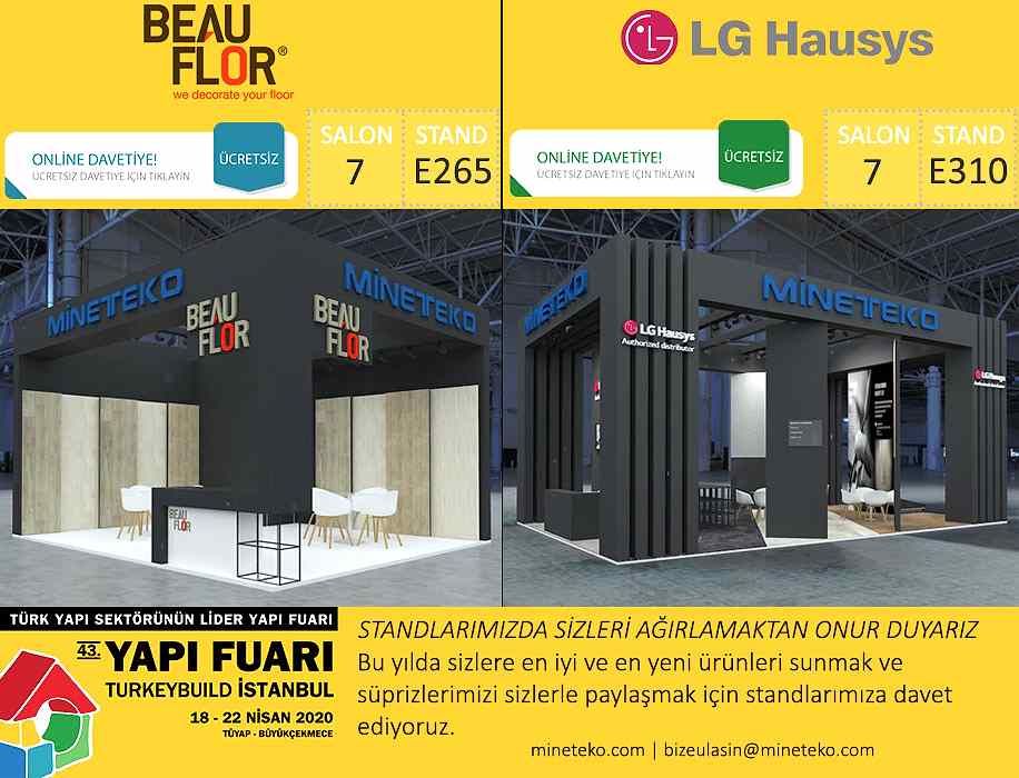 43. Yapı fuarında 2 ayrı noktada sizleri bekliyoruz!